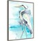 Heron Splash II by Jennifer Goldberger 23-in. W x 30-in. H. Canvas Wall Art Print Framed in Grey